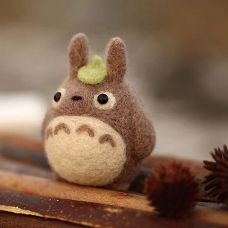 A0041 Мультяшное животное Мой сосед Тоторо не готовое валяние тыкается Шерсть Войлок набор ручной работы DIY Материал посылка для рукоделия - Цвет: A0041