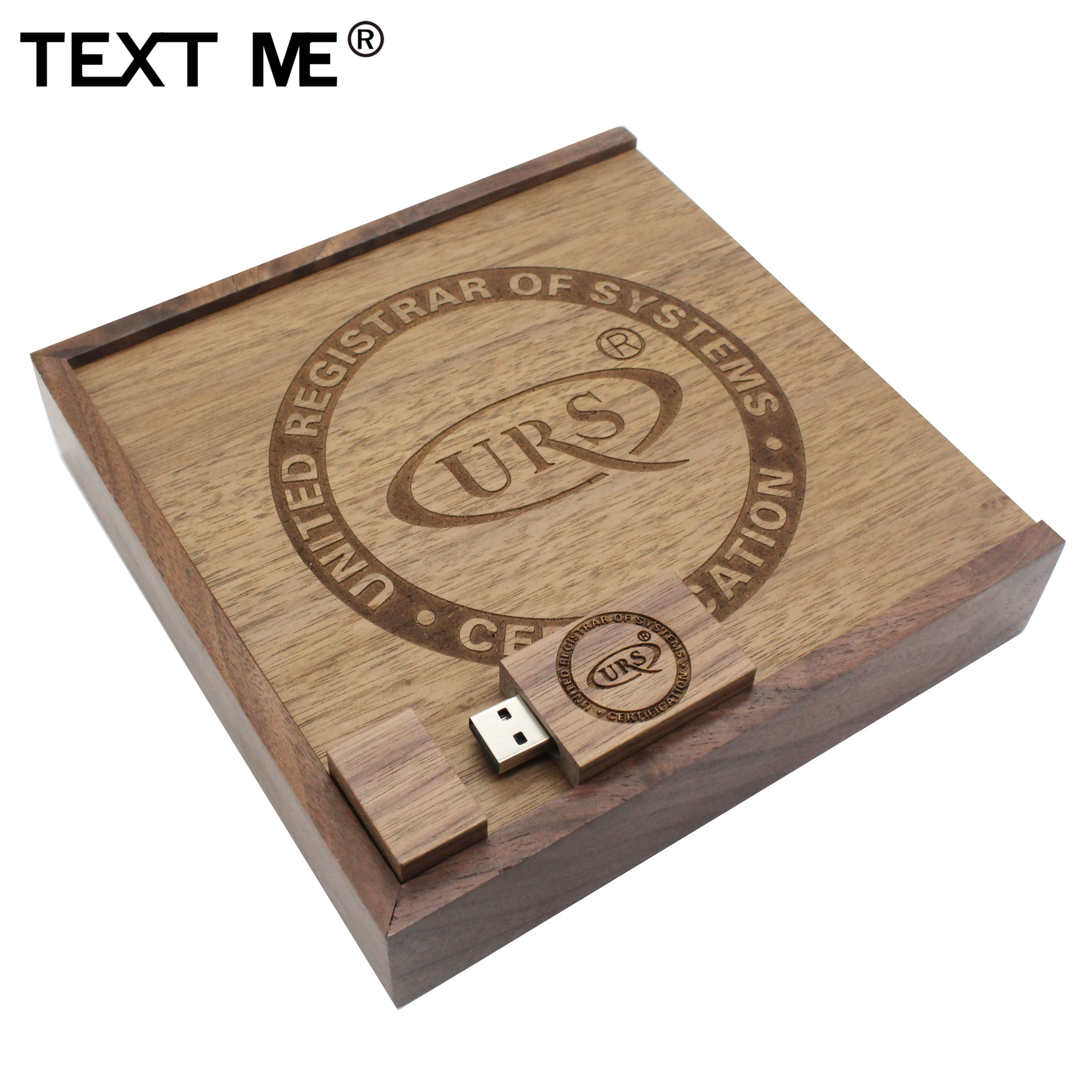 Деревянный usb флеш накопитель TEXT ME с логотипом в коробке 4 ГБ 8 16 32 64 2 0 сделанный на