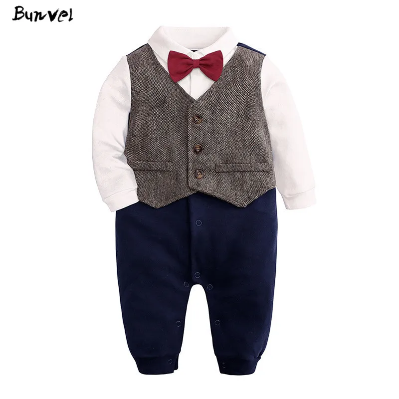 Bunvel зима-осень комбинезоны для новорожденных, малышей и детей младшего возраста состоящий из для маленьких мальчиков и девочек, длинный рукав, из кусков, зимняя одежда, одежда для Джемперы, Комбинезоны 5