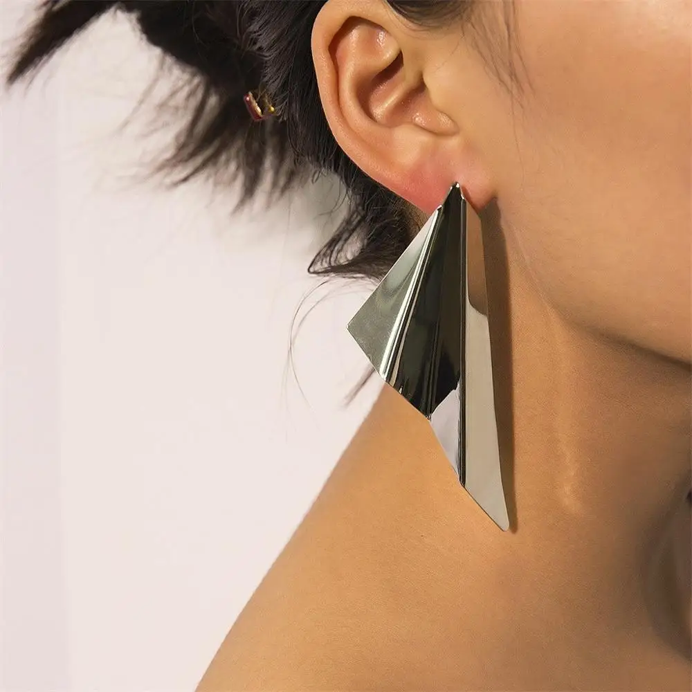 Personality Contracted Fold Long Style Geometry Spiral Temperament Ear Nail серьги женские kolczyki boucle d'oreille #3O23 |
