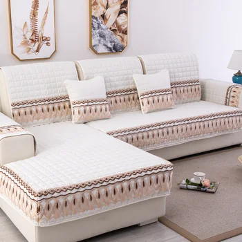 

Non-slip Sofa Covers Protector Chaise Fashion Lace skirt Sofa Towel Four Season Universal Stretch L-shaped Corner Sofa Cushion