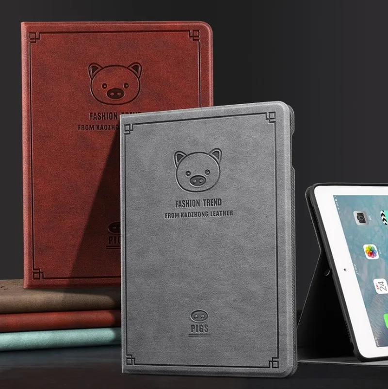 Ультра Тонкий ретро свинья шаблон из искусственной кожи чехол для ipad 7 10 2