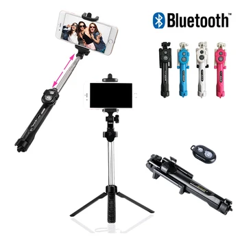 

Retractable Wireless Bluetooth Selfie Stick 3 in 1 Extendable Handheld Monopod Mini Tripod With Remote Shutter palo selfie