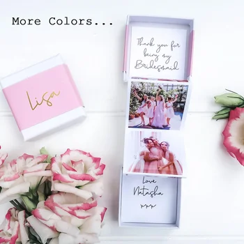 

Personalized Photo Box with Hidden Message,Custom Couple Gift Wedding Keepsake,Bridesmaid Proposal Gift,Engagement Present