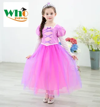 

Christmas Princess Rapunzel Costumes Halloween Carnival Costumes for Girls Long Sleeve Children Holiday Dress Fantasia Gift