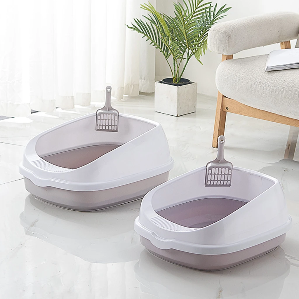 

16'' Cat Litter Box with Fenced Design, Cat Litter is Not Easy to Splash