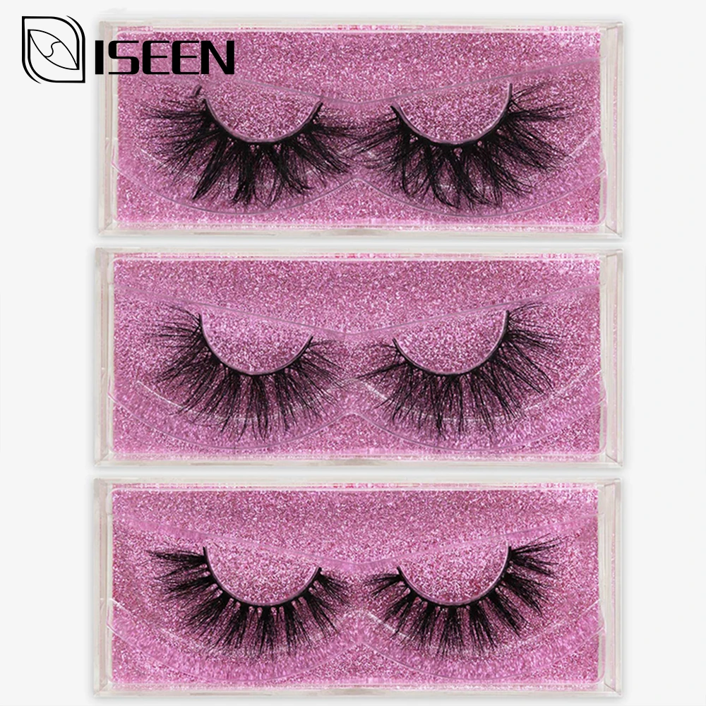 ISEEN норковые ресницы 3D норковые ресницы безжалостные ресницы ручной работы многоразовые натуральные ресницы накладные ресницы для макияжа