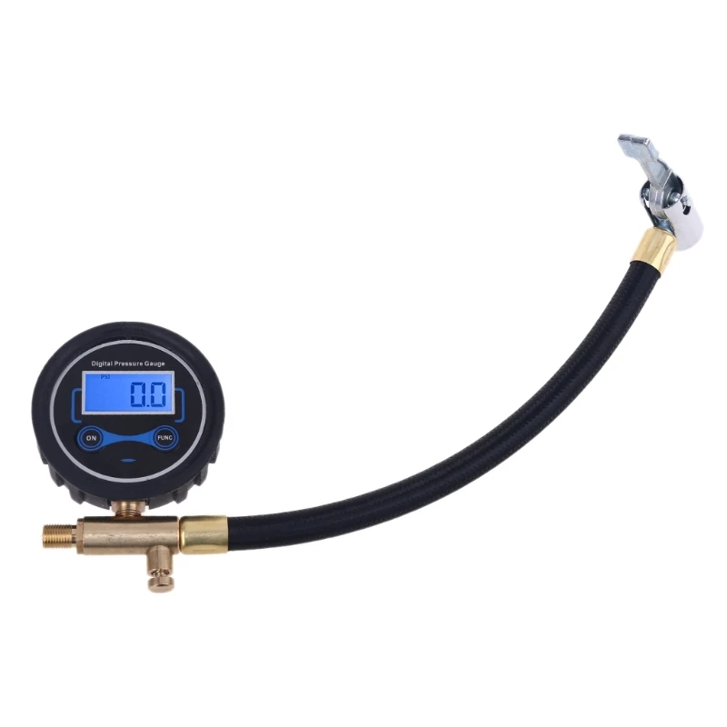 Car Truck Motorcycle Air Compressor Inflating Tube 200PSI with Tire Pressure Gauge