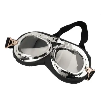 

Anti-UV Vintage Motorcycle Goggles Pilot Biker Helmet Sunglasses Scooter Cruiser ATV Glasses Off-Road Motocross Racing Eyewear