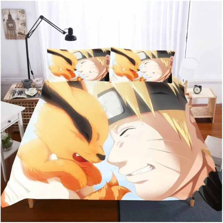 

Anime Naruto 3D Print Cartoon Bedding Set King Queen Duvet Cover Pillowcase Comforter Cover Adult Kids Housse De Couette Naruto