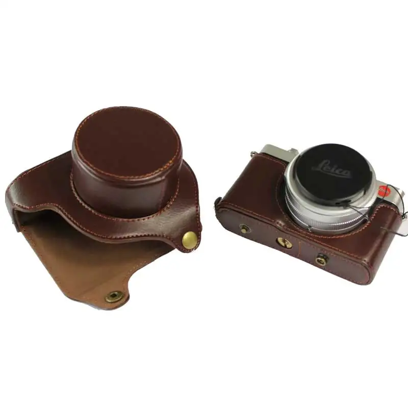 Чехол из натуральной кожи для камеры Leica D-LUX7 D-LUX 7 D7 защитный чехол с отверстием снизу черный кофе