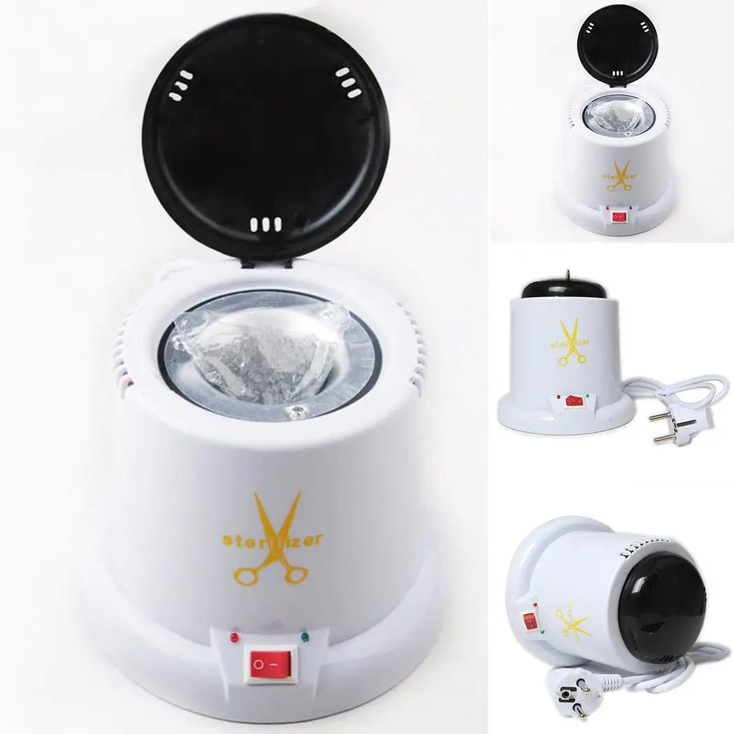 

Mini High Temperature Sterilizer Nail Art White Nipper Tweezers Disinfection US 110V Machine