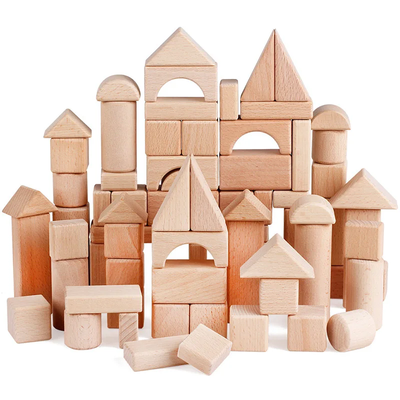 

[Lion ISHUAI] Hot Sales Children'S Educational Toy Building Blocks Real Logs Safe Environmentally Friendly-Eating 80 Building Bl