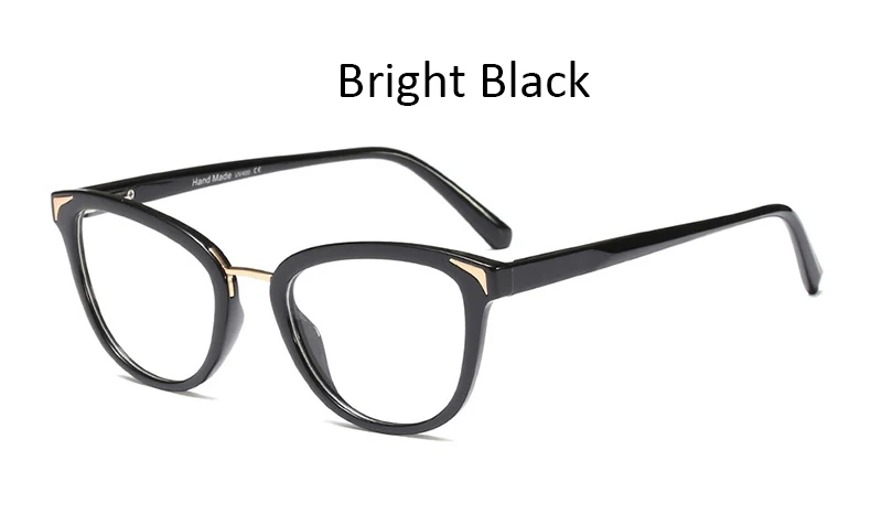 Bright Black Кошачий глаз, оправа для очков для женщин, Ретро стиль, высокое качество, компьютерные очки для женщин, женские очки, оправа для очков - Цвет оправы: Bright Black