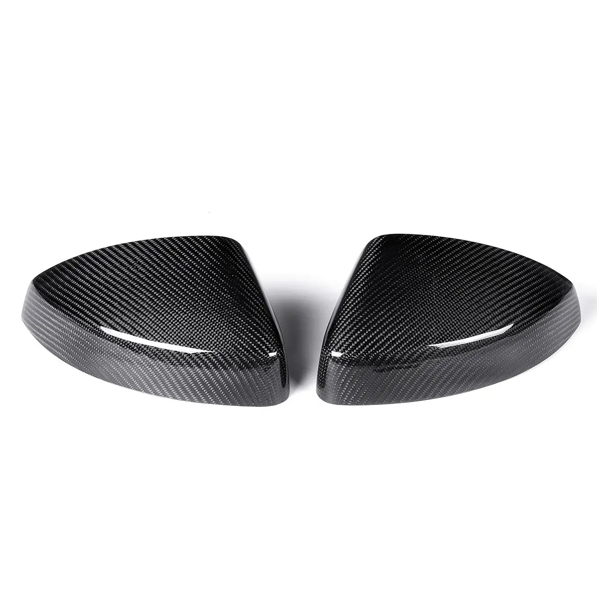 

Left+Right Real Carbon Fiber Car Rearview Side Mirror Cover Caps Add On Covers Trim For Audi A3/S3/RS3 Models 2014-2018