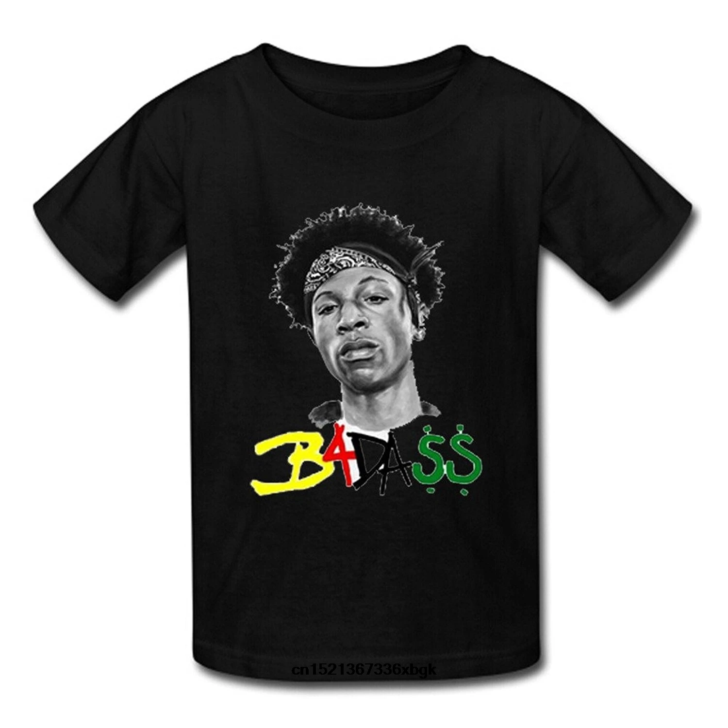 Футболка с принтом Joey Badass Portrait футболка круглым вырезом на заказ черная US M |