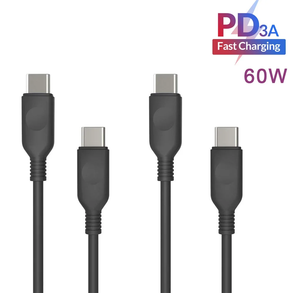 Кабель usb type-C для usb type-C PD 60 Вт USB 2,0 3 a кабель для быстрой зарядки для type-C для мобильного телефона samsung S8 S9 Plus Xiaomi