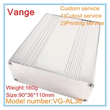 2 шт./лот разделенная распределительная коробка из экструдированных профилей 90*36*110 мм 6063-T5 Алюминиевый Чехол diy для контроллерного оборудования