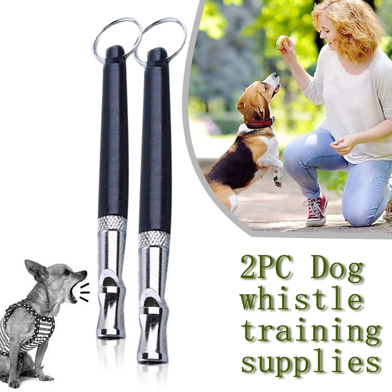 2pcs Dog Whistle Training Supplies Dog Pet Discipline ...