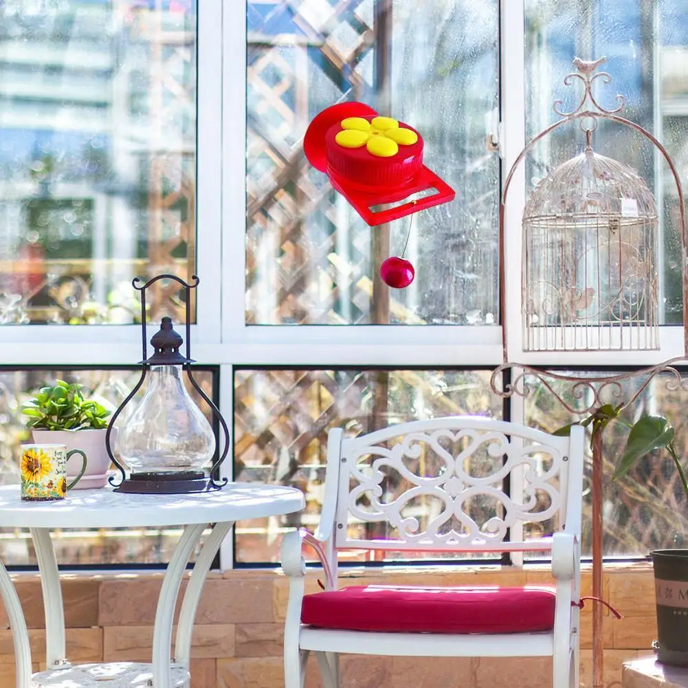 

1pcs Handheld Hummingbird Feeders with Suction Cup, For Pets Creative Mini Straws Multifunctional Feeder F3F0