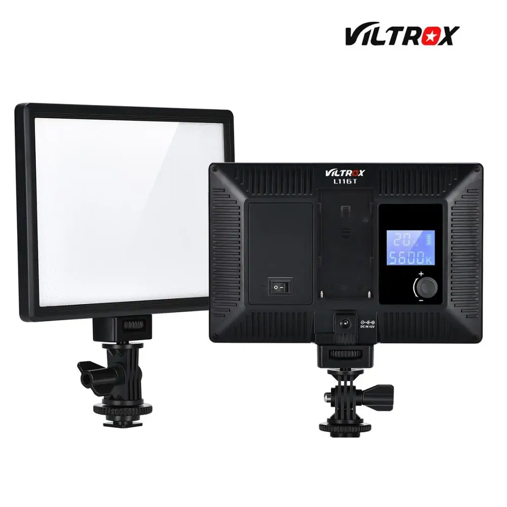 Viltrox L116t Led Video Light Ultra Thin Lcd Bi-color & Dimmable Dslr Studio Led Light Lamp Panel Camera Dv Camcorder - Photographic Lighting -