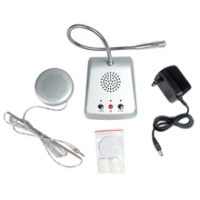 

Dual Way Speaker Interphone Audio Record Anti-interference Window Speaker Intercom System Glass Window Microphone