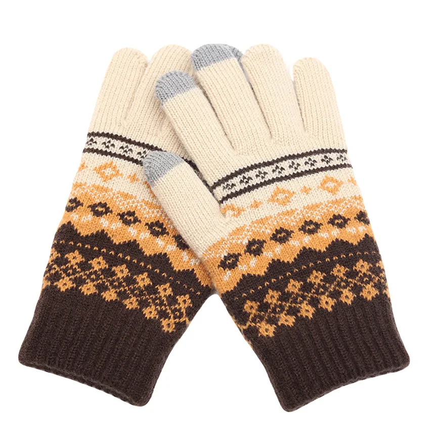 

Vintage Gloves Women Winter Warm Thermal Fleece Gloves Thicken Touch Screen Ladies New Style Outdoor Plus Velvet Gloves 2019 15