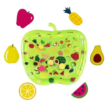 

Tummy Time Apple-Shape Baby Water Mat Infant Toy Inflatable Play Mat for Baby