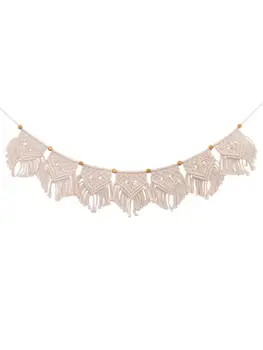 

7 IN 1 Small Banner Yellow Beads Tassel Weaving Home Wall Decoration European-Style Boho Living Room Bedroom Hanging