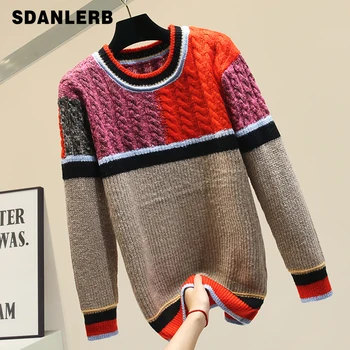 

Turtleneck Ribbed Women Sweater Colorful Sweater Women New Autumn and Winter Knitted Top Long Sleeves Thickened Jumper Sweaters