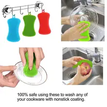 1/3/4pcs Silicone Dish/Pot/Plate Washing Antibacterial Mildew-Free Washing Brush Pot Pan Sponge Scrubber Kitchen Clean Tools