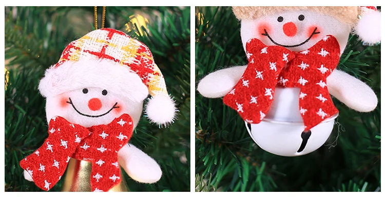 DIY Рождественский металлический шар Jingle Bells орнамент Рождественская елка украшение Санта-Клаус Moose Снеговик ремесла подвеска ручной работы