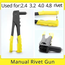 M2.4 M3.2 M4 M4.8 Manual Rivet Gun For 304 Stainless Steel Aluminium Round Head Pull Socket Screws Rivets Gun