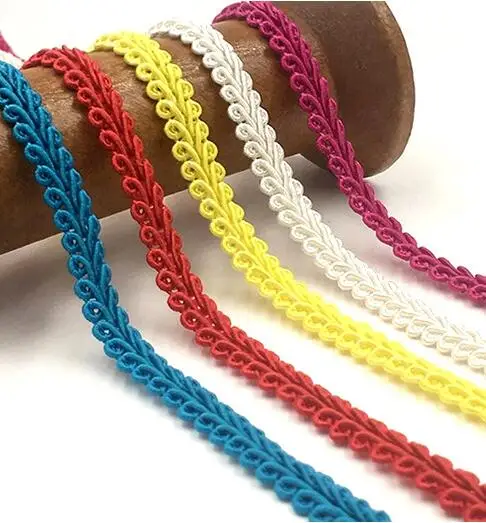 50 метров DIY цветная отделка серебряное шитье кружево цельная плетеная кружевная