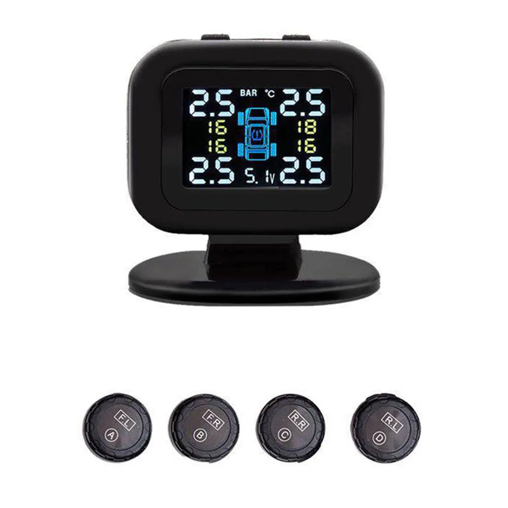 

Tires Pressures Temperatures Sensor Monitors Systems External Tire Pressure Security Alarm Stable Meter Digitals