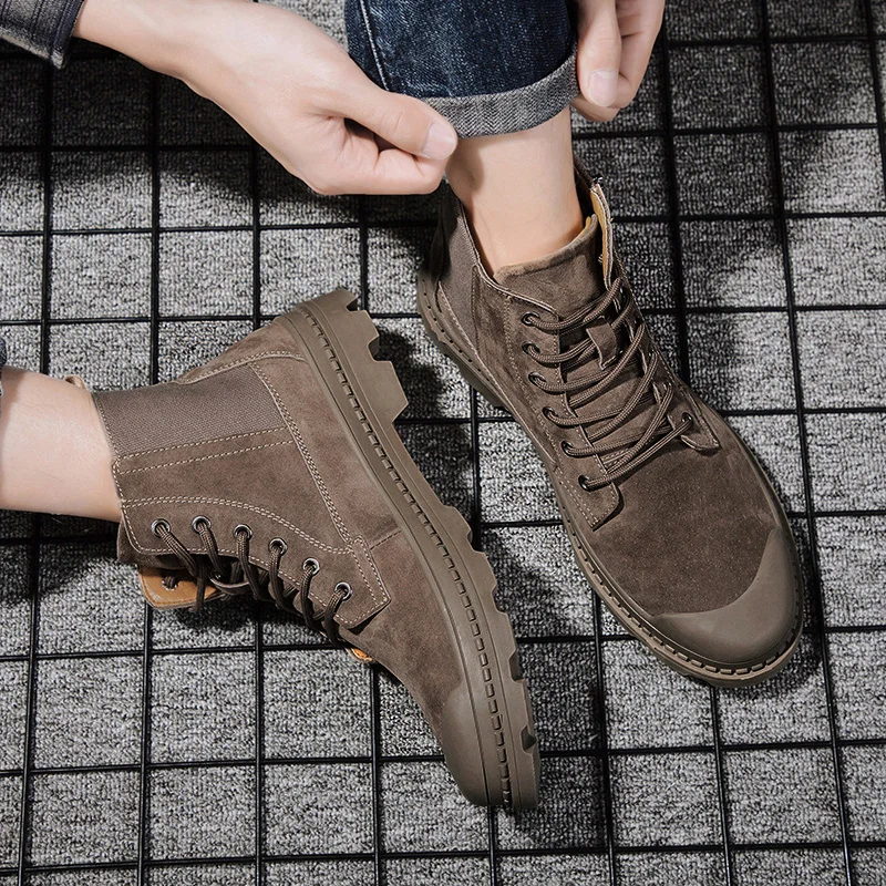 Модные мужские ботинки на молнии; повседневная мужская обувь; Bota Coturnos Masculino; мужские высокие кроссовки; высококачественные мужские Ботинки martin