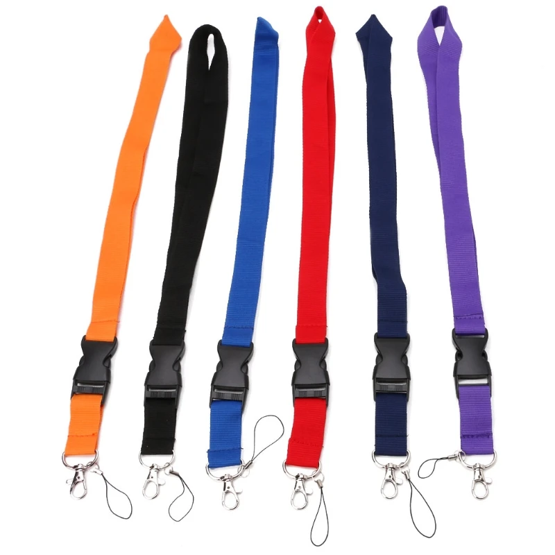 ONE Color Black Blank Plain Key Lanyard Badge ID Holders Phone Neck Straps | Мобильные телефоны и аксессуары