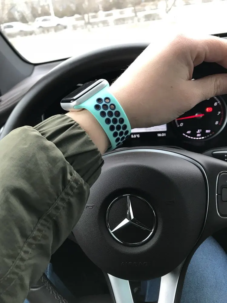 Спортивный силиконовый ремешок для apple watch 44 мм 40 мм 42 мм 38 мм браслет на запястье браслет ремешок для часов iwatch серии 5 4 3 2 1