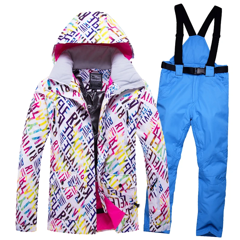 Женская одежда для сноуборда брюки куртка для катания на лыжах брюки ветрозащитная водонепроницаемая верхняя спортивная одежда женский лыжный утепленный костюм для защиты от пониженных температур