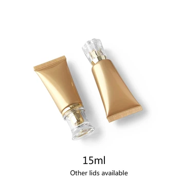 

15ml Pearl Gold Refillable Cosmetic Container 15g Eye Cream Lotion Bottle Empty Plastic Travel Packaging Soft Tube Free Shipping