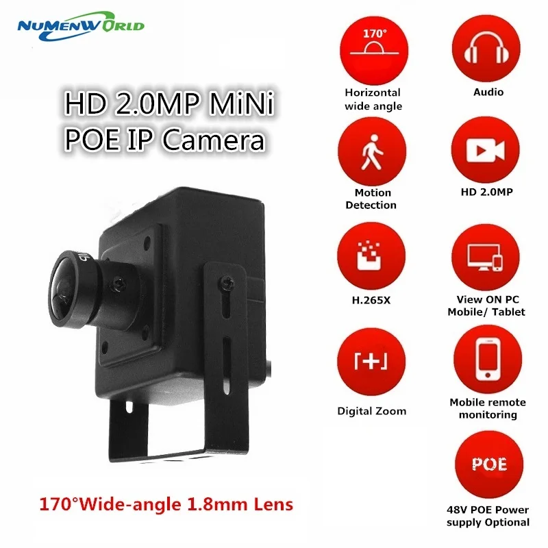 1080P Мини IP камера 170 градусов широкоугольный объектив HD веб-камера