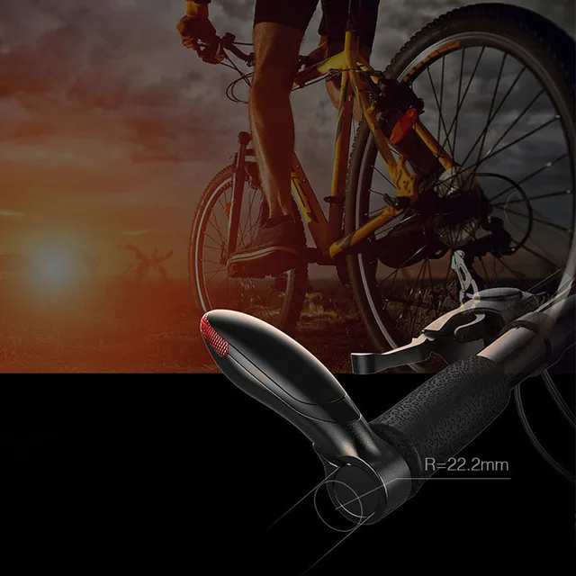 Fahrrad Blinker Aluminium Legierung Mountainbike Licht Lenker LED Warnung  Sicherheit Griff Grip Bike Zubehör