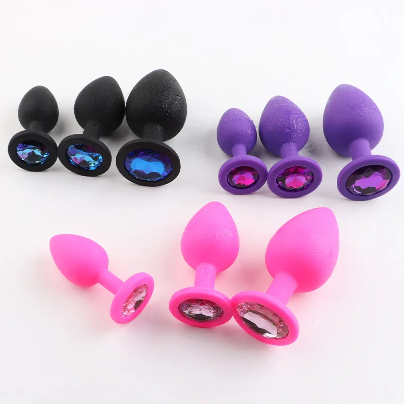 Plug anal silicone rouge waterproof moyen couple homme femme