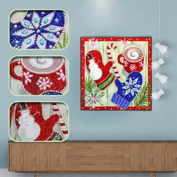 

Merry Christmas 5D Special Shaped Diamond Painting Embroidery Needlework Rhinestone Crystal Cross Craft Stitch Kit DIY