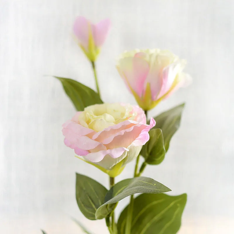 70 см Высота Trigeminal Eustoma Искусственные цветы реалистичные расположение для сада дома День святого Валентина Декор - Цвет: Pink
