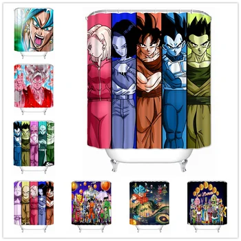 

Musife Custom High Quality dragon ball Shower Curtain Waterproof Bathroom Polyester Fabric Bathroom Curtain