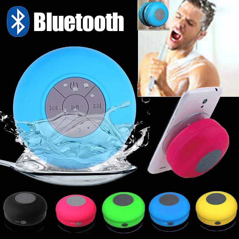 Altavoz Bluetooth inalámbrico, Mini altavoces de ducha impermeables, manos libres para teléfono, PC, con ventosa, barra de sonido para baño y coche