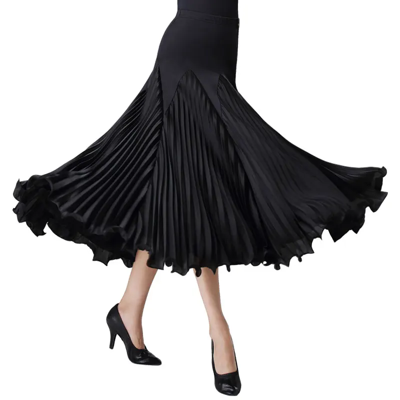 DOUBL ballroom dance large skirt waltz tango waltz foxtrot elegant evening party stage performance dancewear practise workout women dance skirt