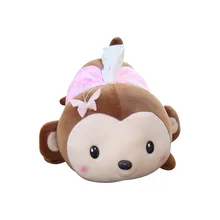 Креативная обезьянка PIPI коробка для салфеток Салфетка держатель, милая игрушка мультяшный животные тканевый бумажный держатель чехол для автомобиля дома ванной кухни