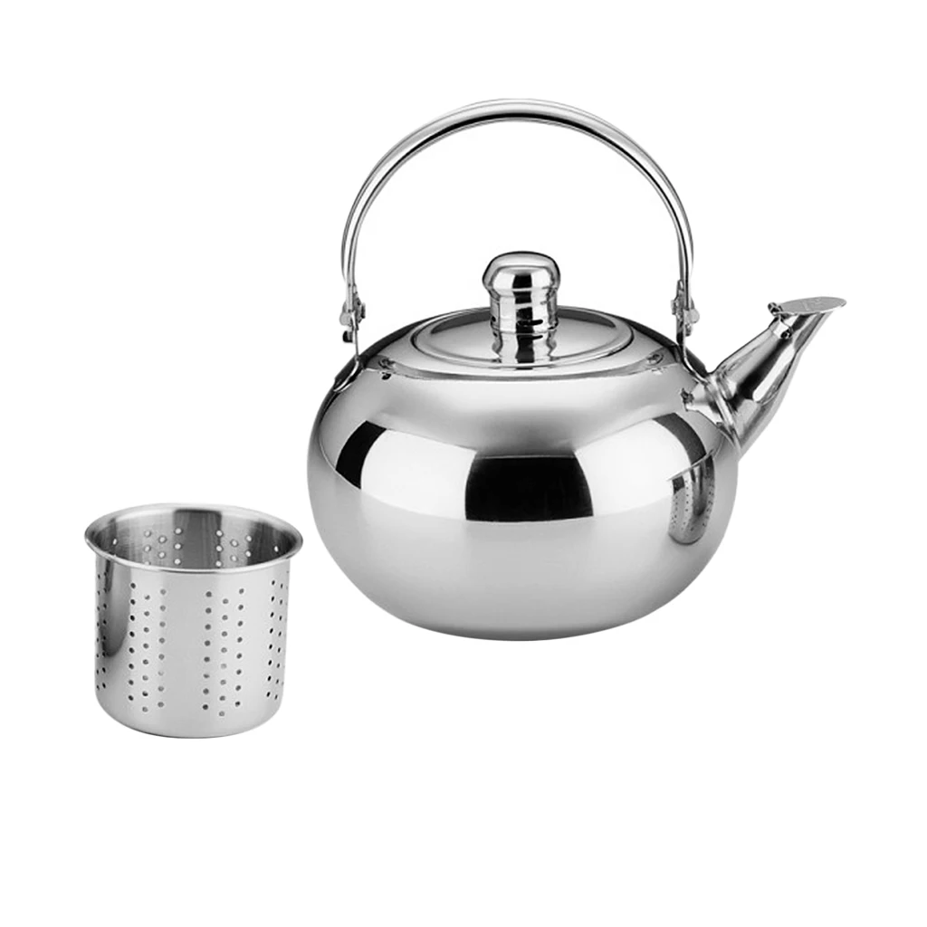 1.6L Stainless Steel Tea Kettle Teapot Coffee Pot Water Boiler with Infuser